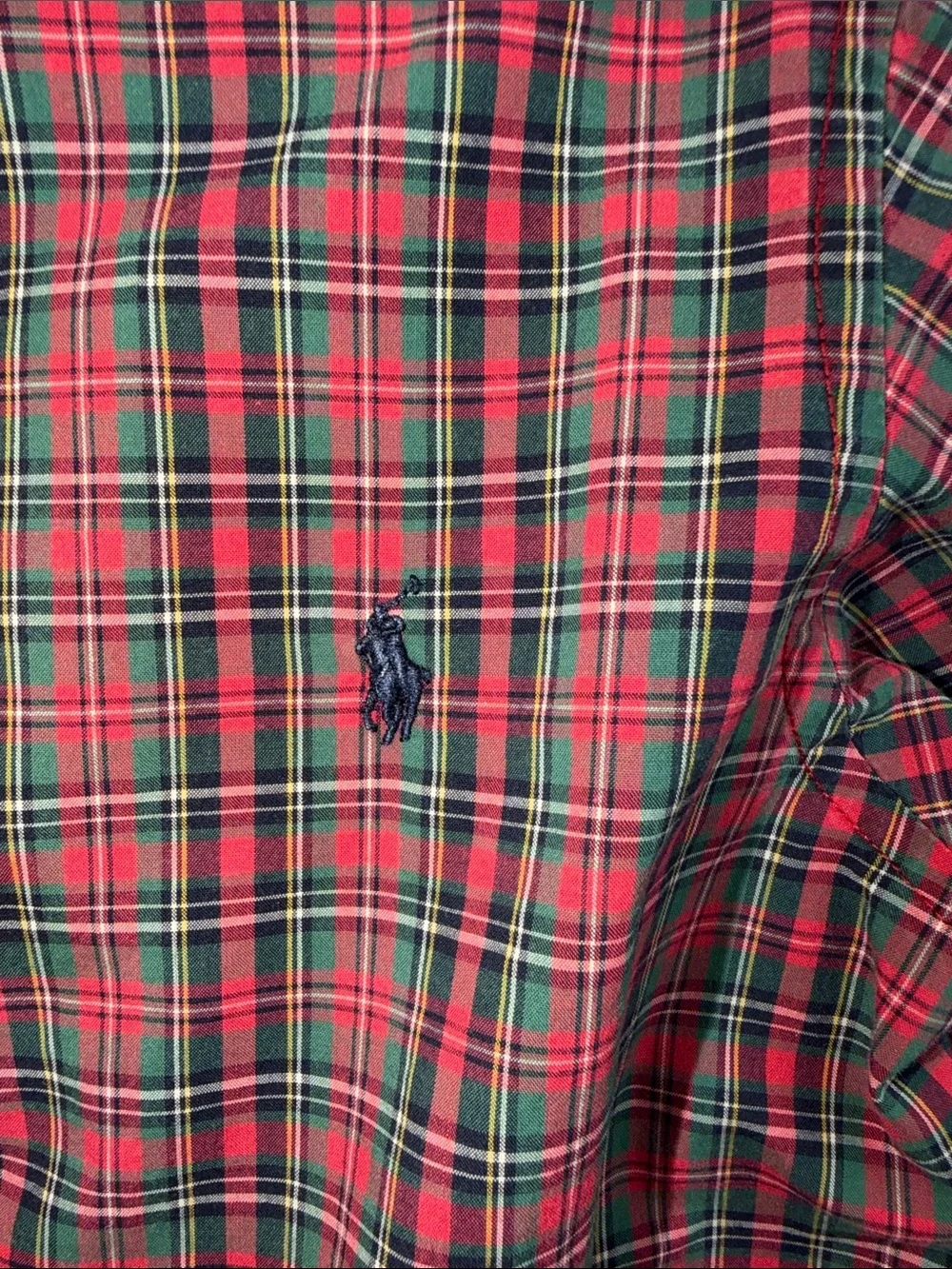 Ralph Lauren Red & Green Plaid Button-Down Shirt